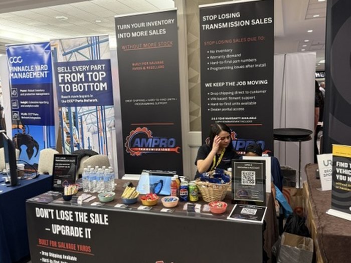 AMPro Transmission team meeting buyers at a trade show